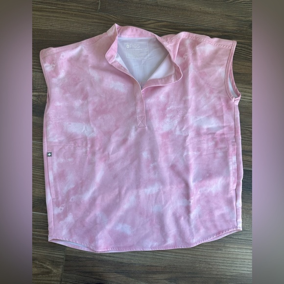 Figs Tops - Figs Rafaela  Scrub Top Pink Tie-Dye Limited Edition